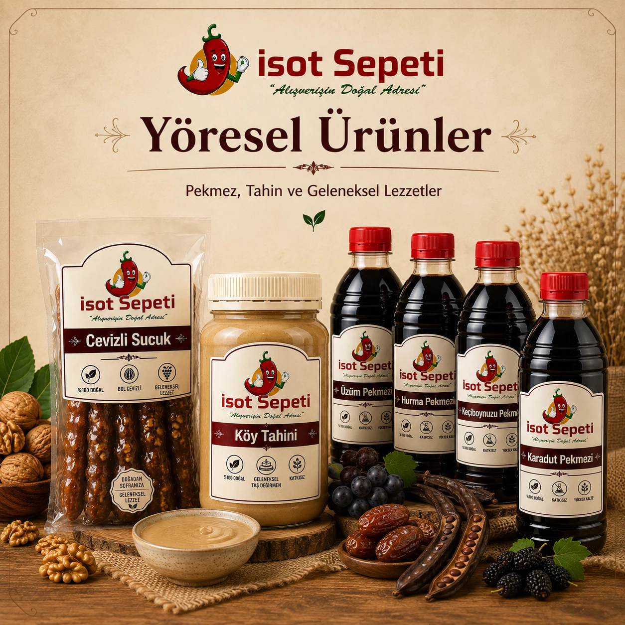 İsot Sepeti yöresel ürünler seçkisi
